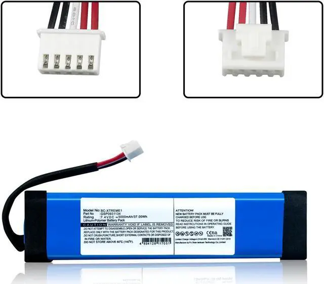 Alt view image 5 of 6 - CITYORK Replacement Battery For JBL Xtreme1 Xtreme 1 GSP0931134 5000mAh 7.4V 37Wh Li-ion