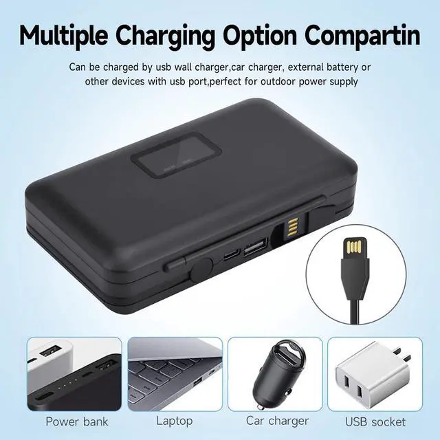 Alt view image 3 of 7 - CITYORK ENEL15 / ENEL15a LCD charger - Built-in USB cable charger with Type C port for Nikon EN-EL15a Z7II Z7 Z6II Z6 D850 D750 D610 D600 D500 D7500 D7200 D7100 D7000 D810A D810 D800E D800