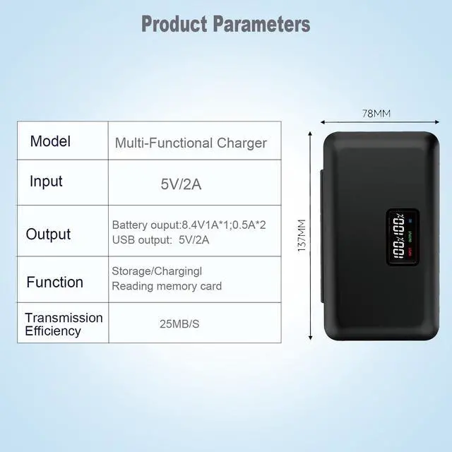 Alt view image 7 of 7 - CITYORK Intelligent battery charger for Fujifilm NP-W126/NP-W126s, Fuji X-T3, X-T2, X-T1, X-A5, X-E3, X-E2, X-E1, X100F, M1, X-Pro2, X-Pro1, X-T20, X-T10 camera
