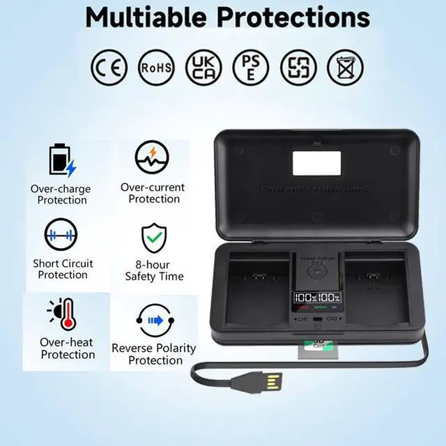 Alt view image 2 of 7 - CITYORK Samrt charger LP-E8 for Canon EOS Rebel T2i, T3i, T4i, T5i, 600D, 650D, EOS 550D,700D, Kiss X4, X5, X6, LC-E8E camera