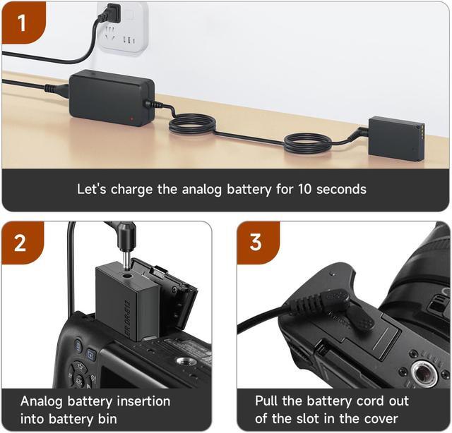 Alt view image 6 of 7 - CITYORK ACK-E12 AC Power Adapter DR-E12 DC Coupler LP-E12 LPE12 Dummy Battery Kit for Canon EOS M200,EOS M50,EOS M50 Mark ii,EOS M100,EOS M,EOS M2,EOS M10,Kiss M,Kiss M2 Mirrorless Digital Cameras.