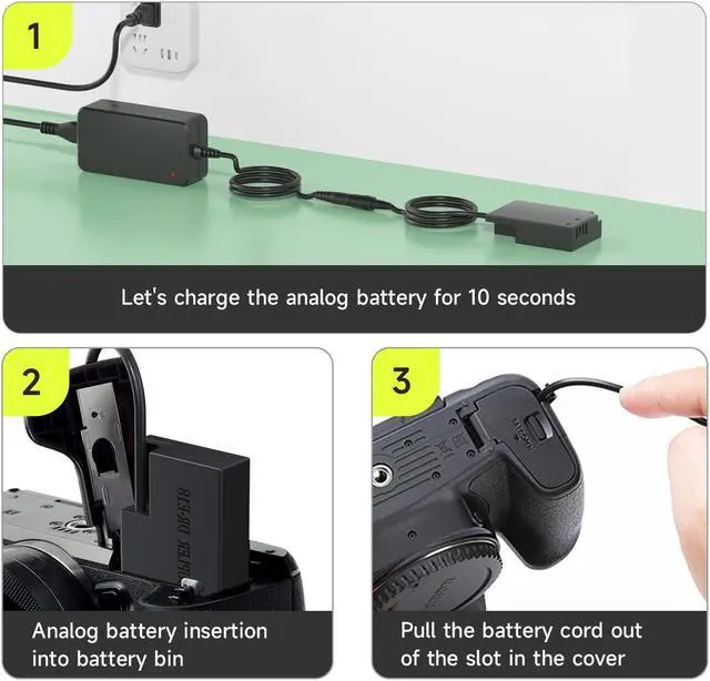 Alt view image 6 of 7 - CITYORK ACK-E18 DR-E18 AC Power Adapter LP-E17 Dummy Battery for Canon EOS Rebel T6i T7i SL2 SL3 T6S 750D 760D 800D 77D 200D Kiss 8000D X8i DSLR Cameras