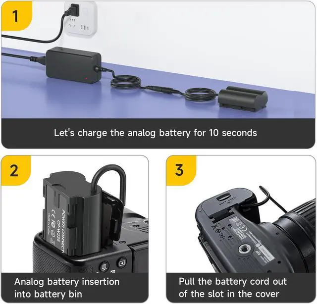 Alt view image 6 of 7 - CITYORK CP-W235 Dummy Battery Power Adapter with USB,NP-W235 DC Coupler Replacement for Fujifilm X-T5 X-T4 X-H2S X-H2 GFX50SII GFX100S VG-XT4 X-S20-4266 Cameras