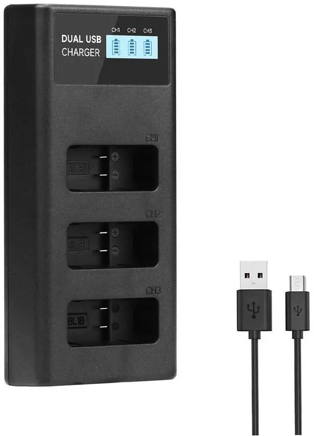 Main image of CITYORK GoPro Battery Storage Box 3-Clot Charger for GoPro Hero 12 Black Hero 11 Black Hero 10 Black Hero 9 Black battery