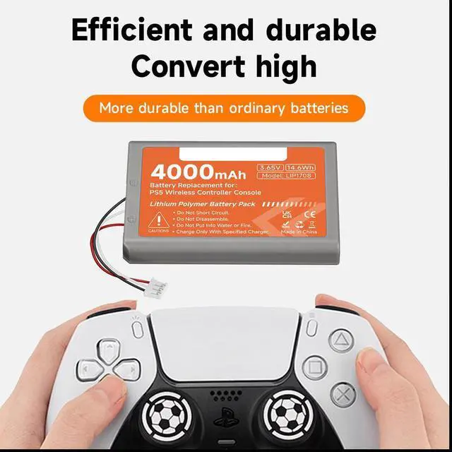 Alt view image 4 of 6 - CITYORK 2-Pack PS5 Battery Replacement for Play Station5 Dual Sense CFI-ZCT1W CFI-ZCT1B CFI-ZCT1U 3.65V 4000mAh