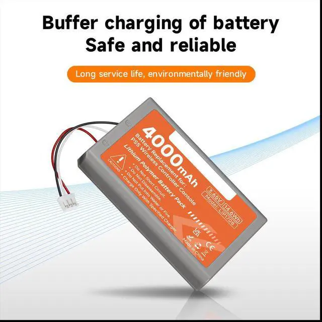 Alt view image 6 of 6 - CITYORK 2-Pack PS5 Battery Replacement for Play Station5 Dual Sense CFI-ZCT1W CFI-ZCT1B CFI-ZCT1U 3.65V 4000mAh