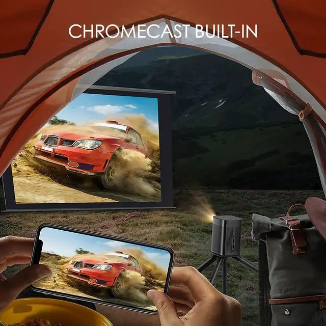 Alt view image 7 of 7 - XGIMI MoGo Pro+ FHD Mini Projector for Home Theatre Screen, 4K Movie/Video Support, Android TV, Smartphone, WiFi, Bluetooth, Portable, Outdoor w/Speaker, Auto Focus/Keystone