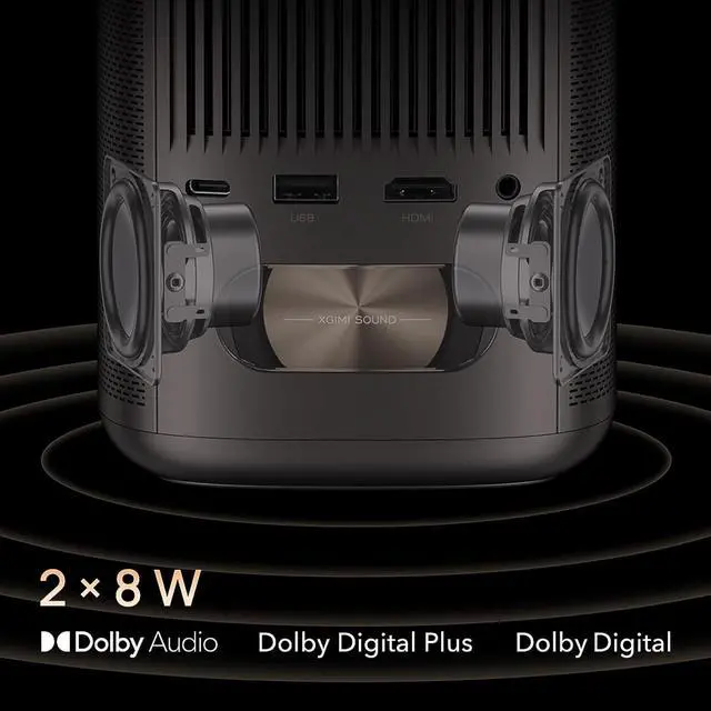 Alt view image 4 of 7 - XGIMI MoGo 2 Pro Mini Projector for Home Theatre Movies, Videos, Smartphone, WiFi/Bluetooth, FHD, 4K Support, Portable, Android TV, Outdoor w/Speaker