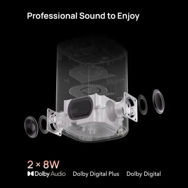 Alt view image 4 of 7 - XGIMI MoGo 2 HD Mini Projector with Speaker with Dolby Audio, Smart Phone, 4k Support, WiFi, Portable for Home Theatre & Outdoor, Gaming