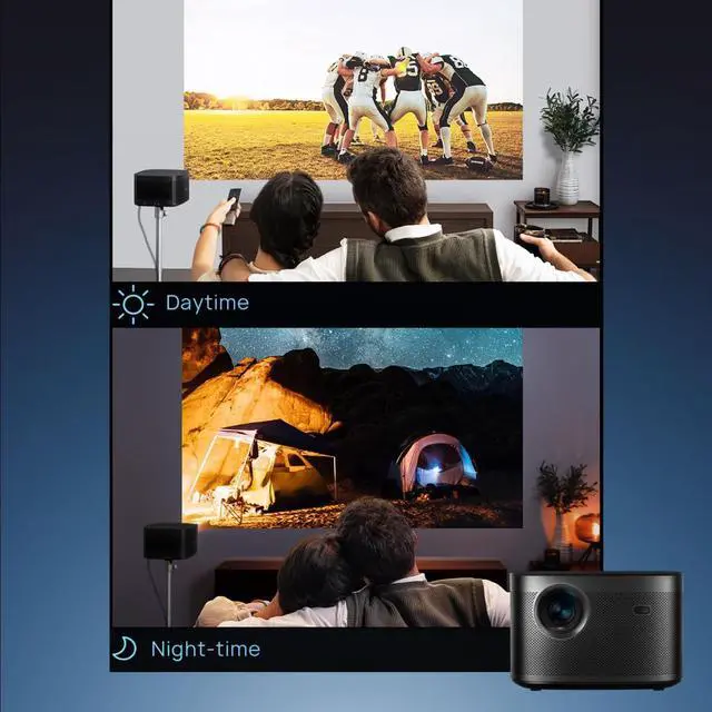 Alt view image 4 of 7 - XGIMI Horizon Pro 4K UHD Home Theatre Projector, WiFi, Movies, Videos, Bluetooth, Android TV, Harmon Kardon Speakers, Large Screen, Smartphone Compatible