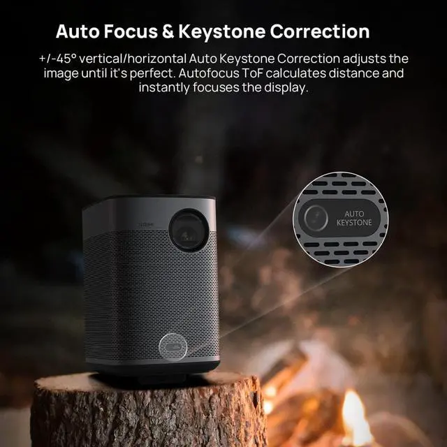 Alt view image 4 of 7 - XGIMI Halo+ FHD Home Theatre Projector, Portable for Outdoor Use, 4k Video Support, Bluetooth/Wifi/Speaker, Smartphone, Auto Focus/Keystone Correction