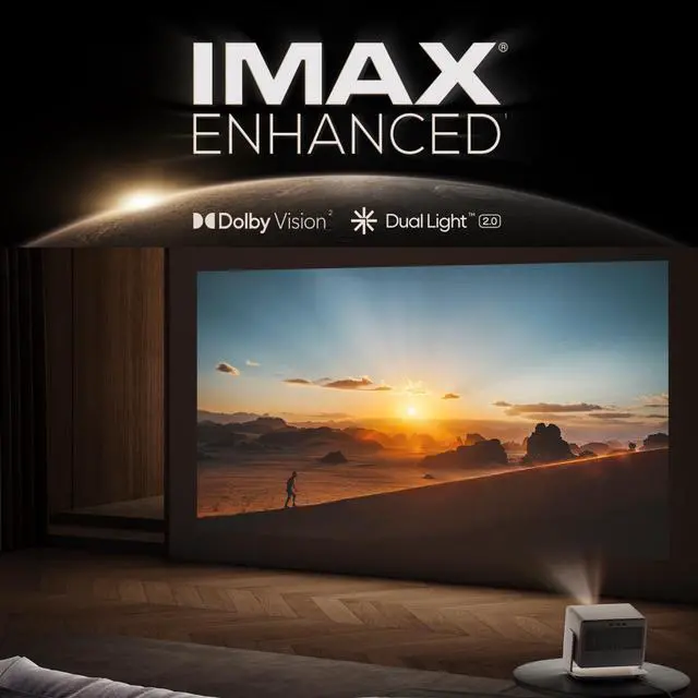 Alt view image 4 of 7 - XGIMI HORIZON S Max 4K UHD Home Theatre Projector for Movie,Video, Gaming, SmartPhone, up to 200'' Screen Projection, Auto Focus/Keystone, w/Stand,Speaker, IMAX Enhanced, 2025 New