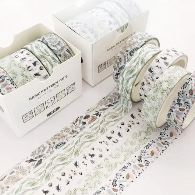Alt view image 2 of 7 - 5 Rolls Washi Tape Set Creative Basic Skinny Decorative Tapes for Arts, DIY Crafts, Bullet Journals, Planners, Scrapbooking, Wrapping (Vine)
