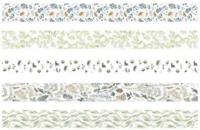 Alt view image 3 of 7 - 5 Rolls Washi Tape Set Creative Basic Skinny Decorative Tapes for Arts, DIY Crafts, Bullet Journals, Planners, Scrapbooking, Wrapping (Vine)