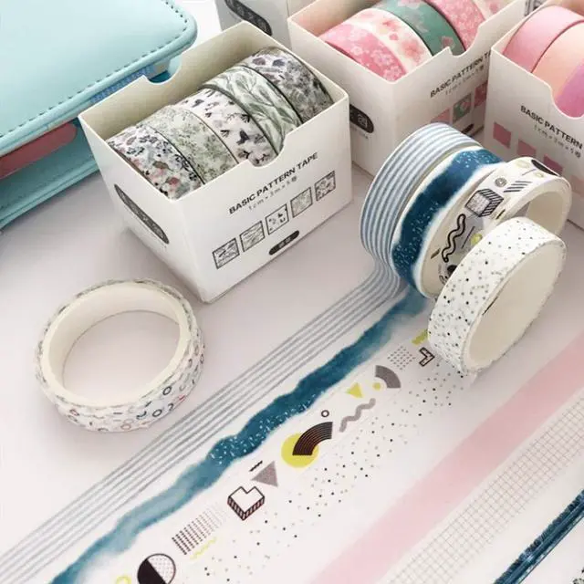 Alt view image 4 of 7 - 5 Rolls Washi Tape Set Creative Basic Skinny Decorative Tapes for Arts, DIY Crafts, Bullet Journals, Planners, Scrapbooking, Wrapping (Vine)