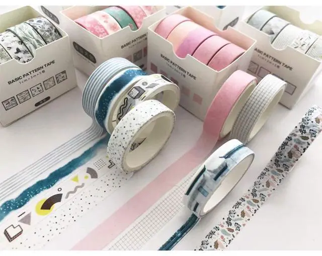 Alt view image 5 of 7 - 5 Rolls Washi Tape Set Creative Basic Skinny Decorative Tapes for Arts, DIY Crafts, Bullet Journals, Planners, Scrapbooking, Wrapping (Vine)
