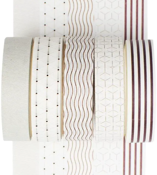Main image of 5 Rolls Washi Tape Set Creative Basic Skinny Decorative Tapes for Arts, DIY Crafts, Bullet Journals, Planners, Scrapbooking, Wrapping (Dot)