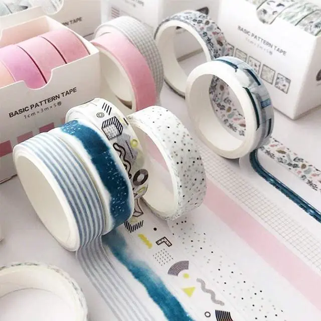 Alt view image 4 of 7 - 5 Rolls Washi Tape Set Creative Basic Skinny Decorative Tapes for Arts, DIY Crafts, Bullet Journals, Planners, Scrapbooking, Wrapping (Dot)