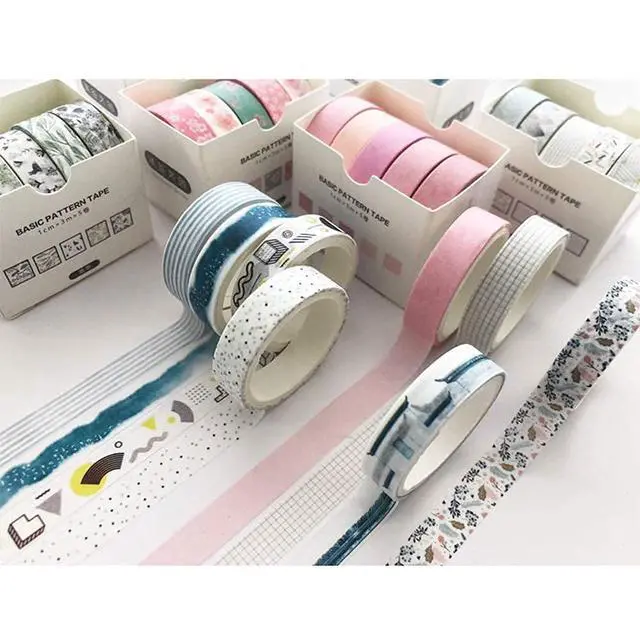 Alt view image 6 of 7 - 5 Rolls Washi Tape Set Creative Basic Skinny Decorative Tapes for Arts, DIY Crafts, Bullet Journals, Planners, Scrapbooking, Wrapping (Dot)