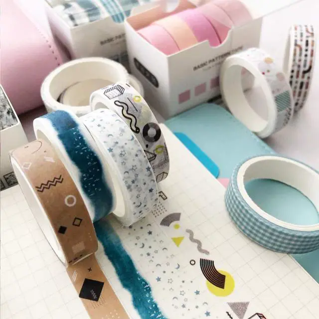Alt view image 7 of 7 - 5 Rolls Washi Tape Set Creative Basic Skinny Decorative Tapes for Arts, DIY Crafts, Bullet Journals, Planners, Scrapbooking, Wrapping (Dot)