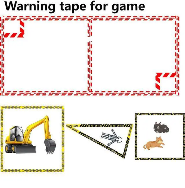 Alt view image 6 of 7 - Caution Line Washi Tape Set 16 Rolls Yellow Red Boundary Masking Transportation Toy Decorative Tapes for Arts, DIY Crafts, Journals, Planners, Scrapbook, Wrapping