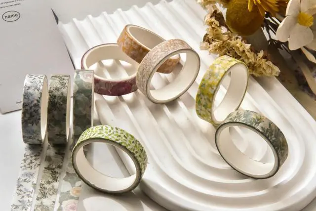 Alt view image 3 of 7 - Flowers Washi Tape Set 30 Rolls Floral Patterns Decorative Skinny Slim Masking Tapes for Arts, DIY Crafts, Journals, Planners, Scrapbook, Wrapping (Greens Thrive)