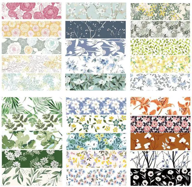 Alt view image 4 of 7 - Flowers Washi Tape Set 30 Rolls Floral Patterns Decorative Skinny Slim Masking Tapes for Arts, DIY Crafts, Journals, Planners, Scrapbook, Wrapping (Greens Thrive)