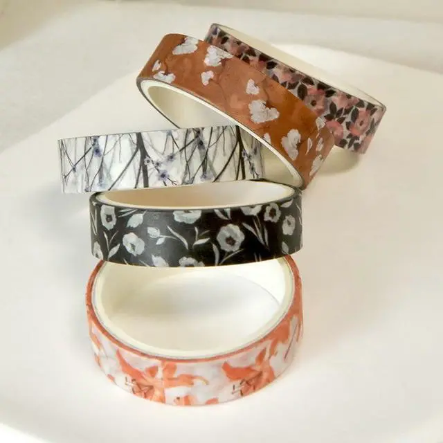 Alt view image 6 of 7 - Flowers Washi Tape Set 30 Rolls Floral Patterns Decorative Skinny Slim Masking Tapes for Arts, DIY Crafts, Journals, Planners, Scrapbook, Wrapping (Greens Thrive)