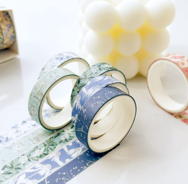 Alt view image 7 of 7 - Flowers Washi Tape Set 30 Rolls Floral Patterns Decorative Skinny Slim Masking Tapes for Arts, DIY Crafts, Journals, Planners, Scrapbook, Wrapping (Greens Thrive)