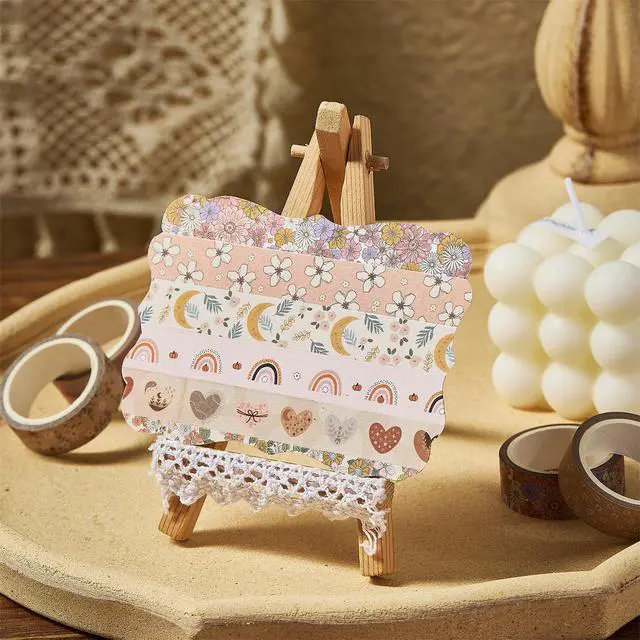 Alt view image 4 of 6 - Boho Washi Tape Set 10 Rolls Cute Masking Graphic Floral Pattern Decorative Tapes for Arts, DIY Crafts, Journals, Planners, Scrapbook, Wrapping (Warm)