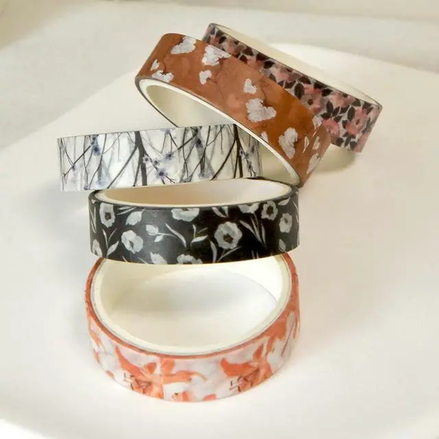 Alt view image 7 of 7 - Flowers Washi Tape Set 60 Rolls Floral Patterns Decorative Skinny Blooms Masking Tapes for Arts, DIY Crafts, Journals, Planners, Scrapbook, Wrapping (Spring)