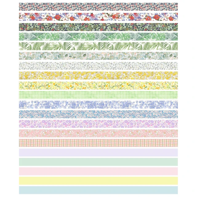 Alt view image 4 of 6 - Vintage Washi Tape Set 20 Rolls Skinny Retro Decorative Antique Patterns Masking Tapes for Arts, DIY Crafts, Journals, Planners, Scrapbook, Wrapping (Nature)