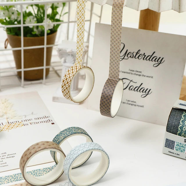 Alt view image 4 of 7 - Basic Patterns Washi Tape Set 60 Rolls Geometric Elegance Decorative Skinny Masking Tapes for Arts, DIY Crafts, Journals, Planners, Scrapbook, Wrapping