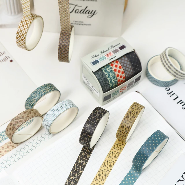 Alt view image 7 of 7 - Basic Patterns Washi Tape Set 60 Rolls Geometric Elegance Decorative Skinny Masking Tapes for Arts, DIY Crafts, Journals, Planners, Scrapbook, Wrapping
