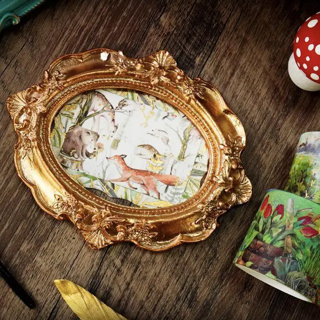 Alt view image 7 of 7 - YUBX Mountain Village Washi Tape Set 17 Gold Foil Masking Decorative Tapes
