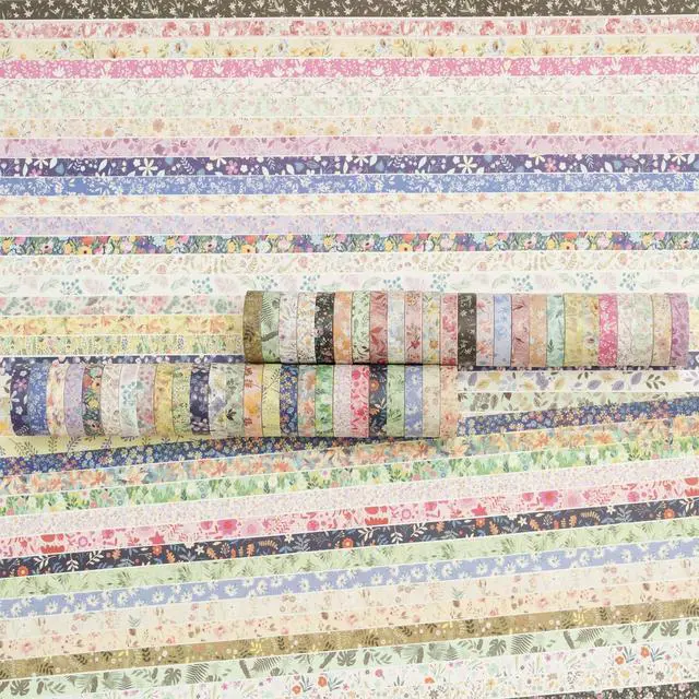 Alt view image 4 of 7 - Flowers Washi Tape Pack 50 Rolls Floral Printed Masking Tape Plants Decorative for Arts, DIY Crafts, Journal Supplies, Planners, Scrapbook, Card/Gift Wrapping