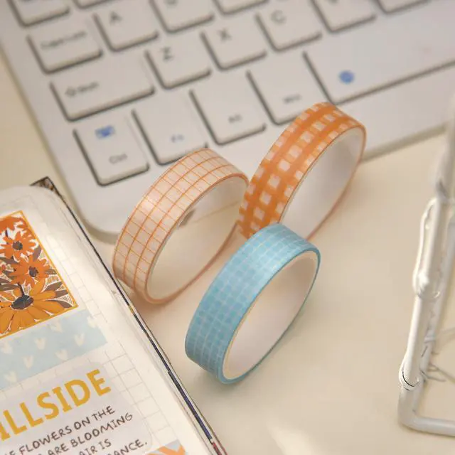 Alt view image 5 of 7 - 20 Rolls Basic Washi Tape Set Japanese Arts Adhesive Tapes Simple Patterns Decorative Masking Tape Sets for Craft, Kids, Scrapbook, DIY, Gift Wrapping (Style One)