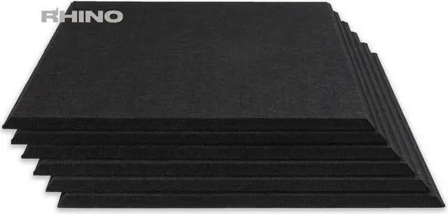 Alt view image 3 of 4 - Windscreen Supply Co. 6-Pack RHINO Fireproof Acoustic Sound Proofing Wall Panels 16 in. x 12 in. Black - RHP1612B