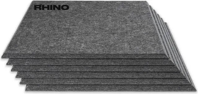 Alt view image 3 of 4 - Windscreen Supply Co. 6-Pack RHINO Fireproof Acoustic Sound Proofing Wall Panels 16 in. x 12 in. Dark Gray - RHP1612D