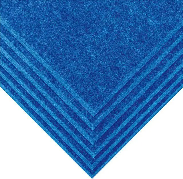 Alt view image 4 of 7 - Windscreen Supply Co. 6-Pack RHINO Fireproof Acoustic Sound Proofing Wall Panels 12 in. x 12 in. Blue - RHP1212E