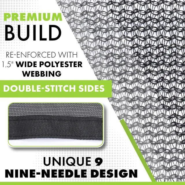 Alt view image 7 of 7 - Windscreen Supply Co. Heavy Duty Mesh Tarp Knitted 12 ft. x 24 ft. Black - MT1224BLK