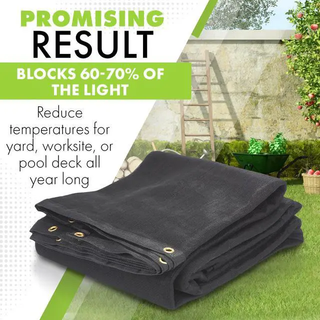 Alt view image 5 of 7 - Windscreen Supply Co. Heavy Duty Mesh Tarp Knitted 8 ft. x 10 ft. Black - MT0810BLK