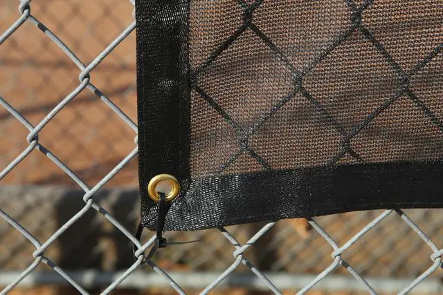 Alt view image 3 of 7 - Windscreen Supply Co. Heavy Duty Mesh Tarp Knitted 8 ft. x 10 ft. Black - MT0810BLK