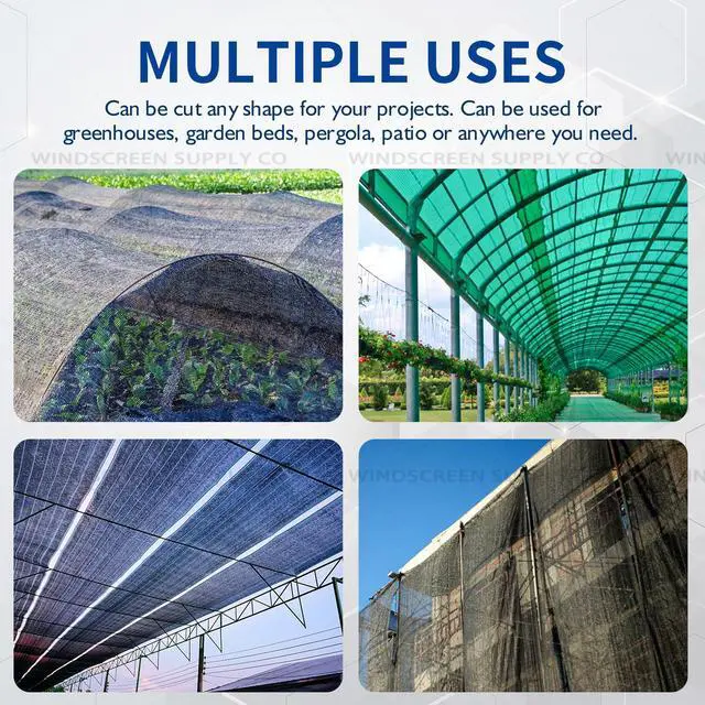 Alt view image 5 of 6 - Windscreen Supply Co. Heavy Duty Mesh Privacy Shade Raw Roll 5 ft. 10 in. x 100 ft. 60% Blockage Black - PS6160BLK