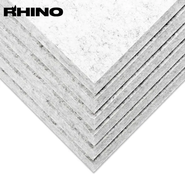 Alt view image 4 of 6 - Windscreen Supply Co. 6-Pack RHINO Fireproof Acoustic Sound Proofing Wall Panels 12 in. x 12 in. Silver - RHP1212S