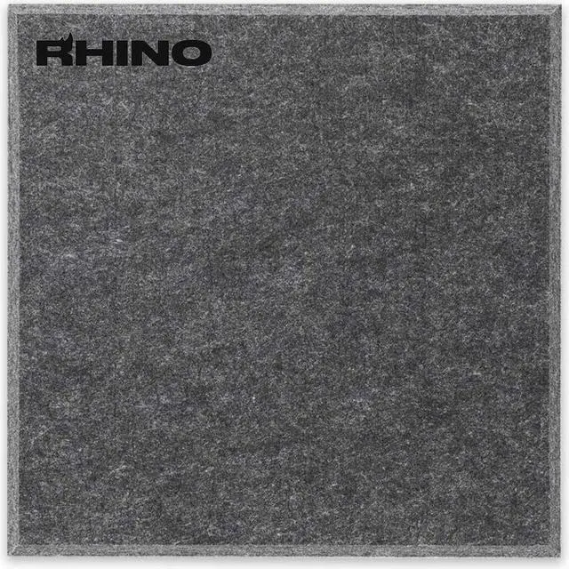 Alt view image 2 of 6 - Windscreen Supply Co. 6-Pack RHINO Fireproof Acoustic Sound Proofing Wall Panels 12 in. x 12 in. Dark Gray - RHP1212D