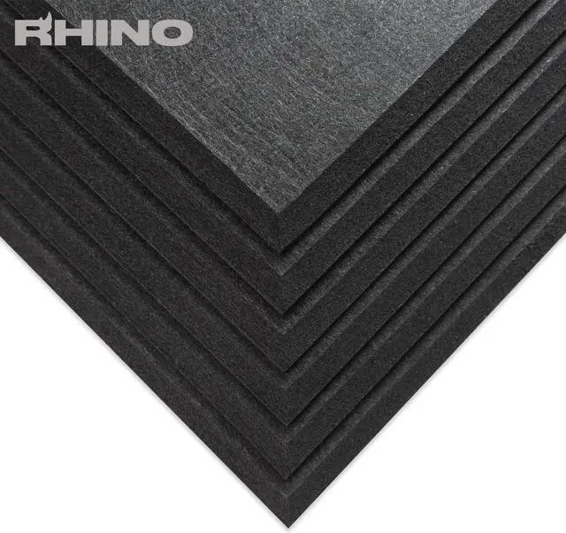 Alt view image 4 of 6 - Windscreen Supply Co. 6-Pack RHINO Fireproof Acoustic Sound Proofing Wall Panels 12 in. x 12 in. Black - RHP1212B