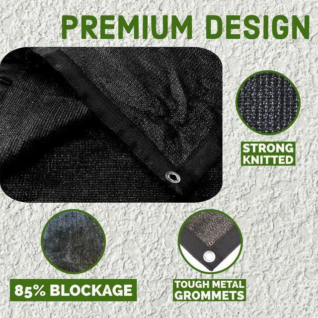 Alt view image 2 of 3 - Windscreen Supply Co. Heavy Duty Mesh Kennel Shade Cover 6 ft. x 12 ft. 85% Blockage Black - PS0612BLK