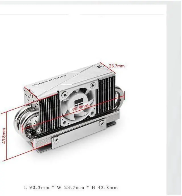 Alt view image 5 of 7 - ThermalRight HR-10 2280 PRO SSD heatsink with four heat pipes,built-in 3010 size small fan with a speed of 3500-6000RPM