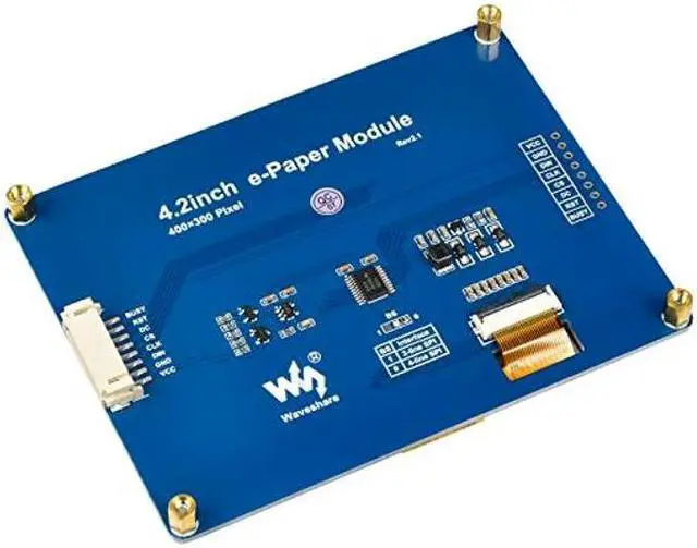 Alt view image 5 of 5 - waveshare 4.2inch E-Ink Display Module 400x300 Pixel Black,White Two-Color 3.3V-5V E-Paper Screen LCD Support Full Refresh SPI Interface for Raspberry/Jetson Nano/Ard/Nucleo